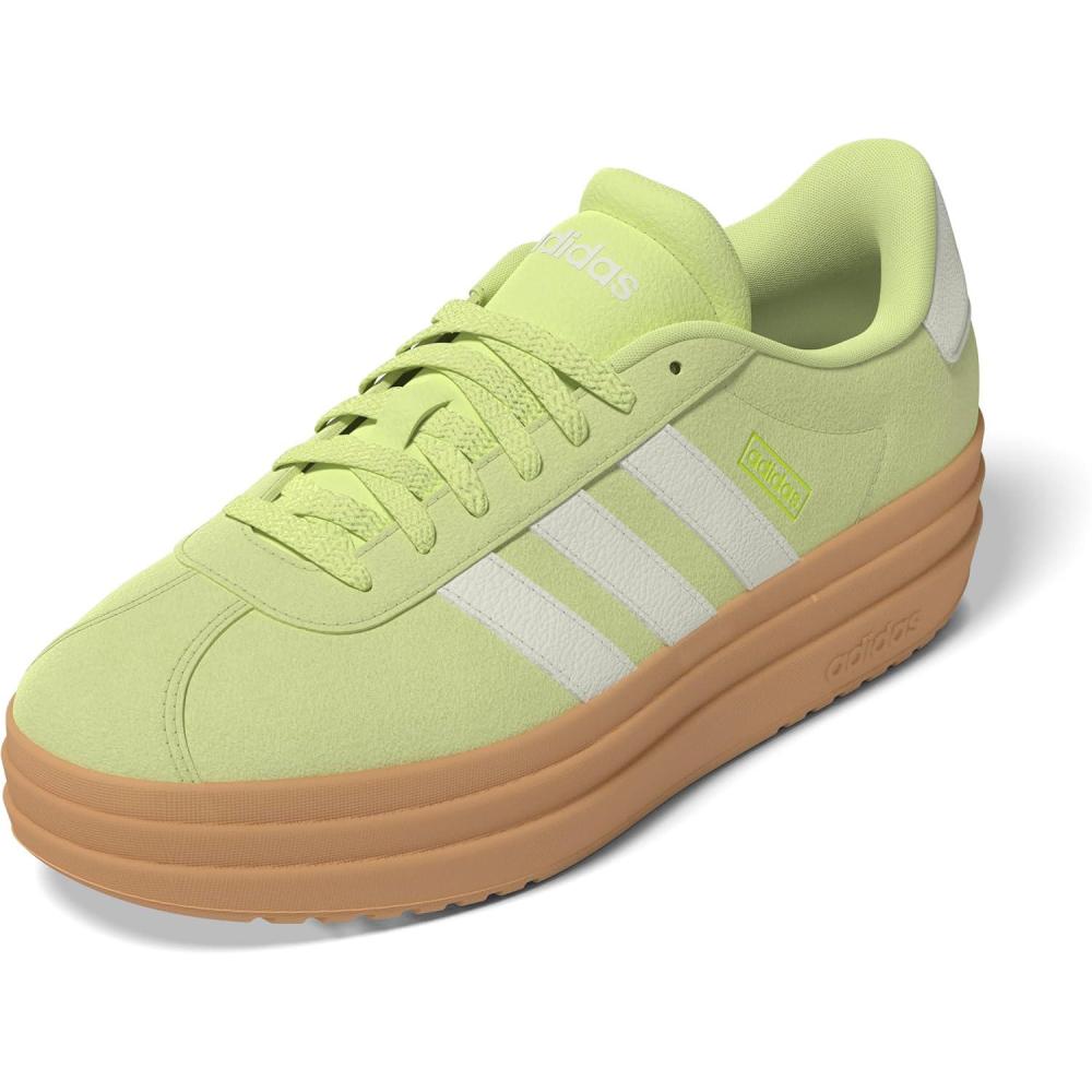 imageadidas Womens Vl Court Bold SneakerIce YellowOff WhiteLucid Lemon