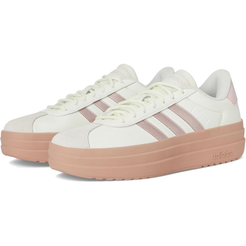 imageadidas Womens Vl Court Bold SneakerIvorySandy Pink MetSandy Pink