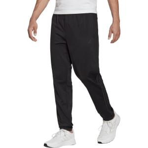 adidas Men’s Essentials 3-Stripes Tricot Jogger Pants(Black/Black)