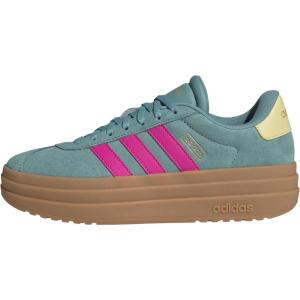 adidas Women’s Vl Court Bold Sneaker(Powder Teal/Shock Pink/Powder Yellow)