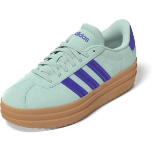 adidas Women’s Vl Court Bold Sneaker(Semi Flash Aqua/Lucid Blue/Gum)