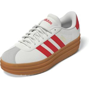 adidas Women’s Vl Court Bold Sneaker(White/Better Scarlet/Gold Metallic)