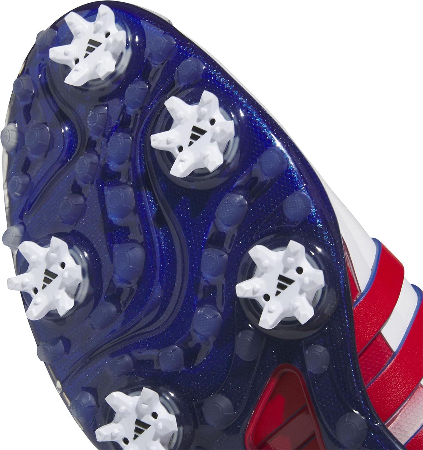 imageadidas Mens Tour360 24 Golf ShoesFootwear WhiteBetter ScarletRoyal Blue