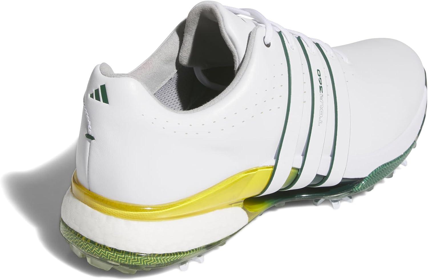 imageadidas Mens Tour360 24 Golf ShoesFootwear WhiteCollegiate GreenYellow