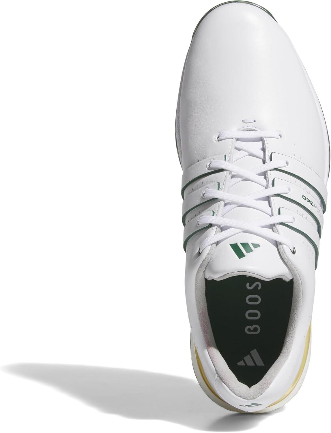 imageadidas Mens Tour360 24 Golf ShoesFootwear WhiteCollegiate GreenYellow