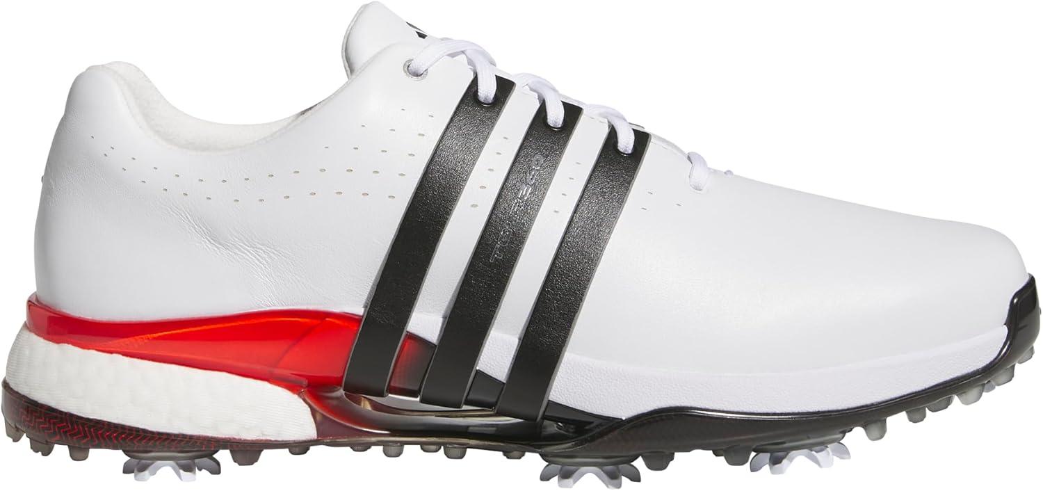 imageadidas Mens Tour360 24 Golf ShoesFootwear WhiteCore BlackLucid Red