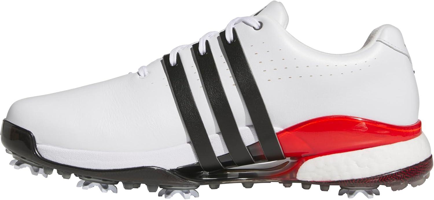 imageadidas Mens Tour360 24 Golf ShoesFootwear WhiteCore BlackLucid Red