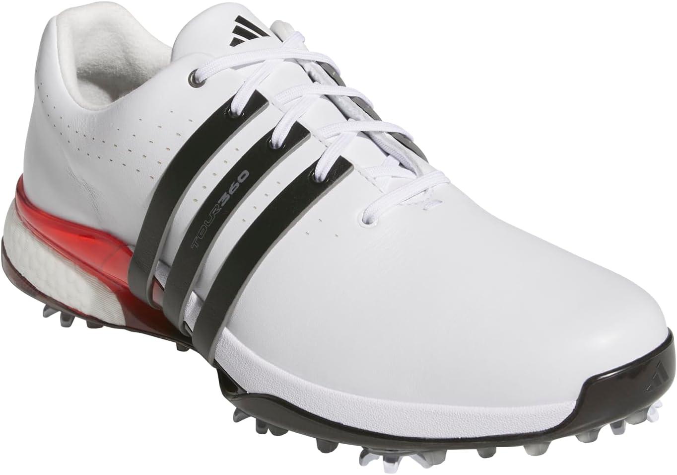 imageadidas Mens Tour360 24 Golf ShoesFootwear WhiteCore BlackLucid Red