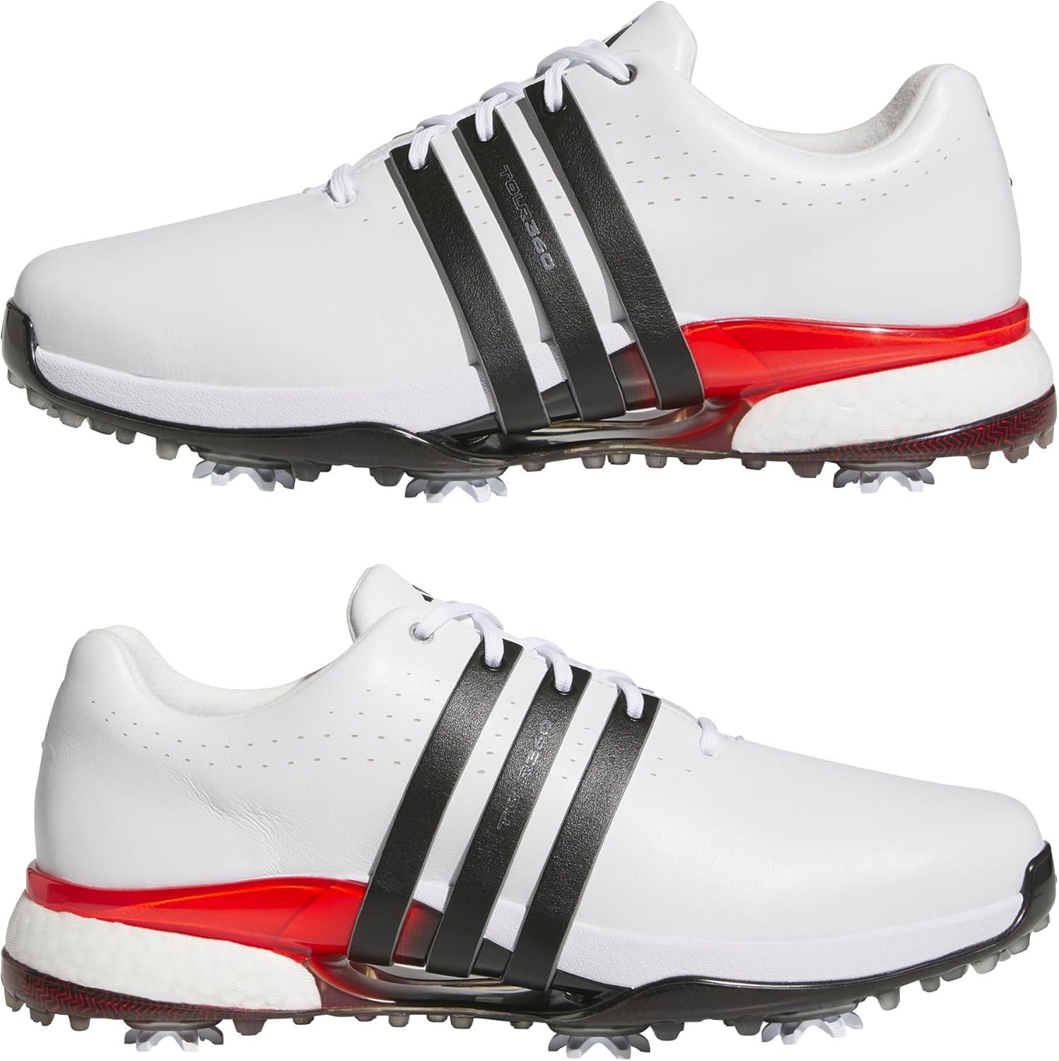 imageadidas Mens Tour360 24 Golf ShoesFootwear WhiteCore BlackLucid Red