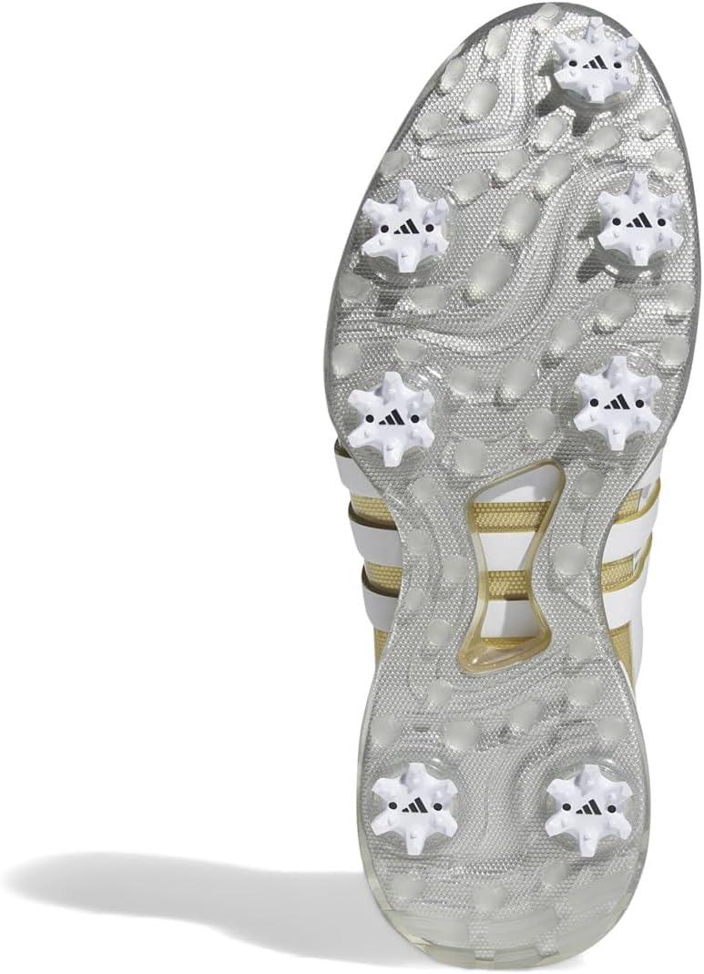 imageadidas Mens Tour360 24 Golf ShoesFootwear WhiteGold MetallicSilver Metallic