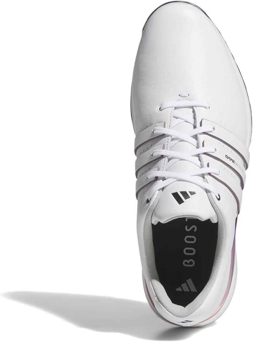 imageadidas Mens Tour360 24 Golf ShoesFootwear WhiteShadow FigAuro Black