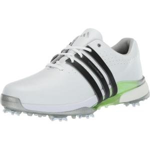 adidas Men’s Tour360 24 Golf Shoes(Footwear White/Core Black/Green Spark)