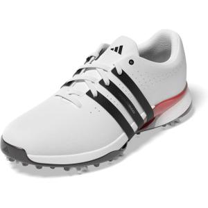 adidas Men’s Tour360 24 Golf Shoes(Footwear White/Core Black/Lucid Red)