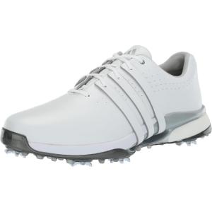 adidas Men’s Tour360 24 Golf Shoes(Footwear White/Silver Metallic)