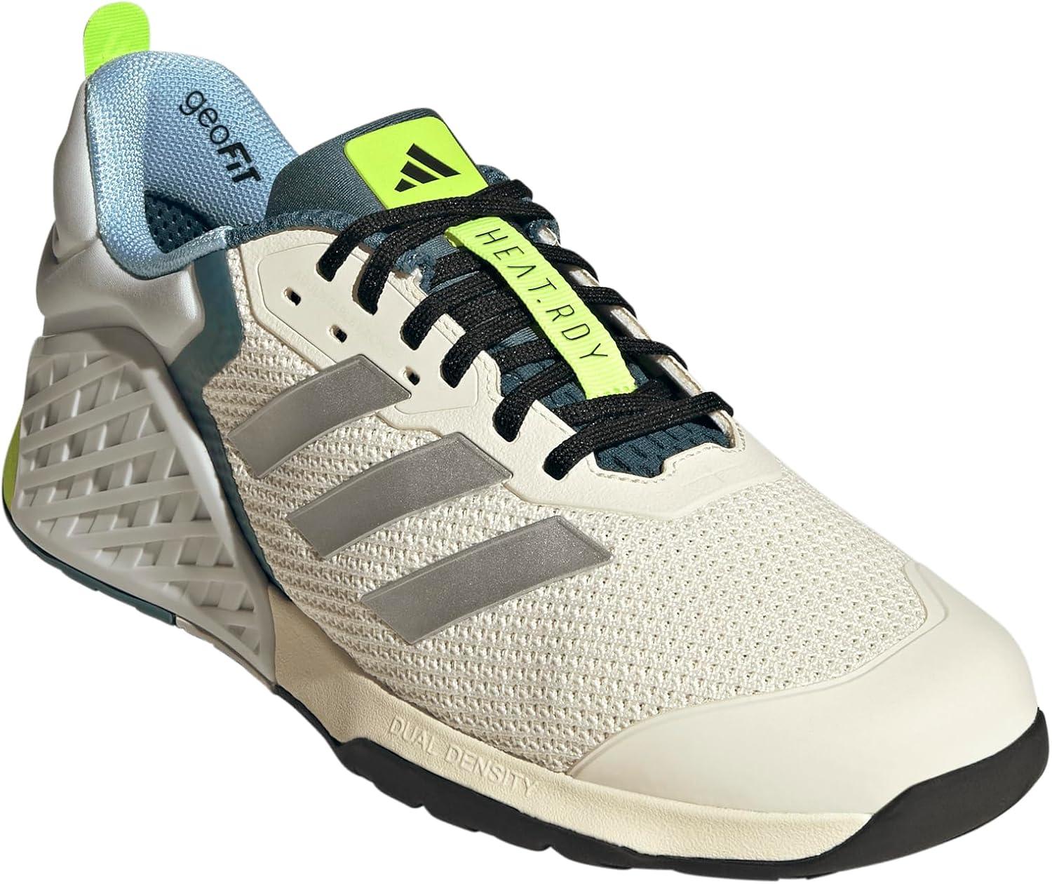 imageadidas UnisexAdult Dropset 3 Training SneakerChalk WhiteSilver MetallicPreloved Teal