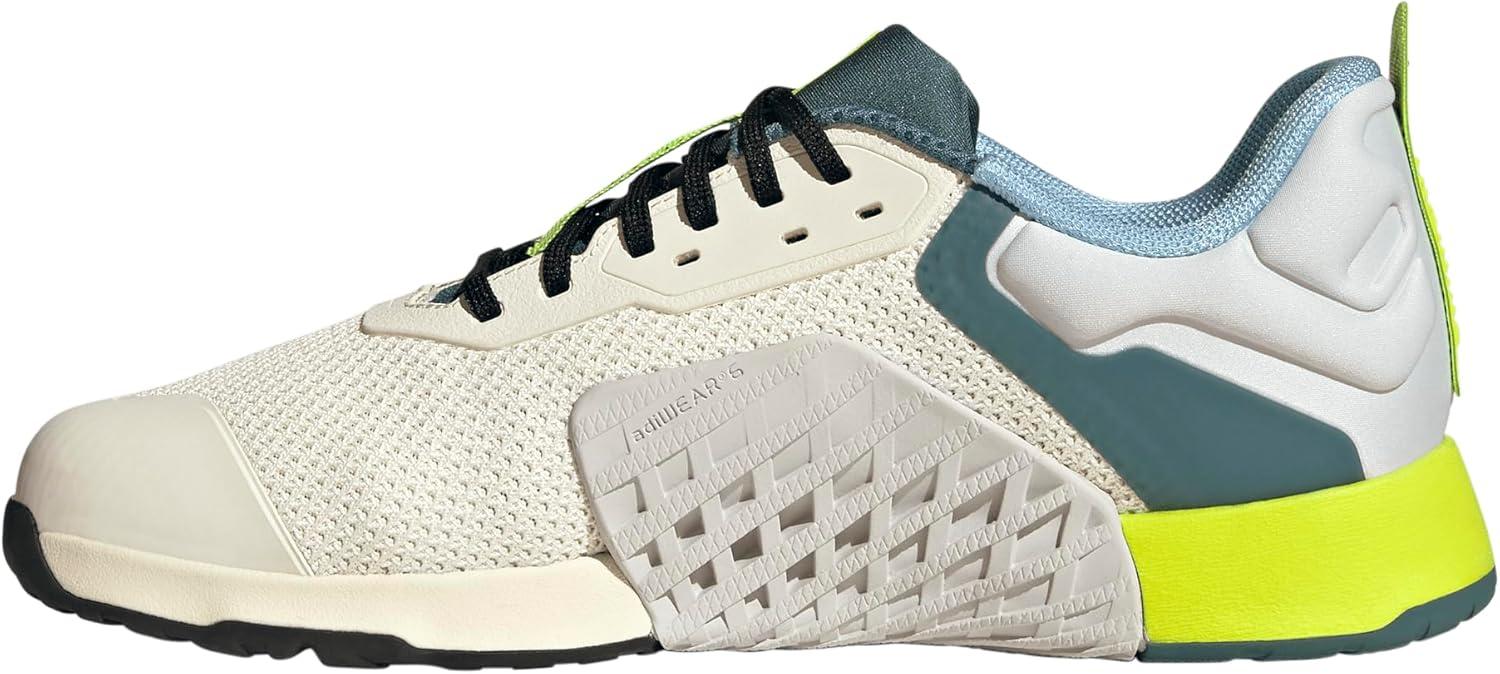 imageadidas UnisexAdult Dropset 3 Training SneakerChalk WhiteSilver MetallicPreloved Teal