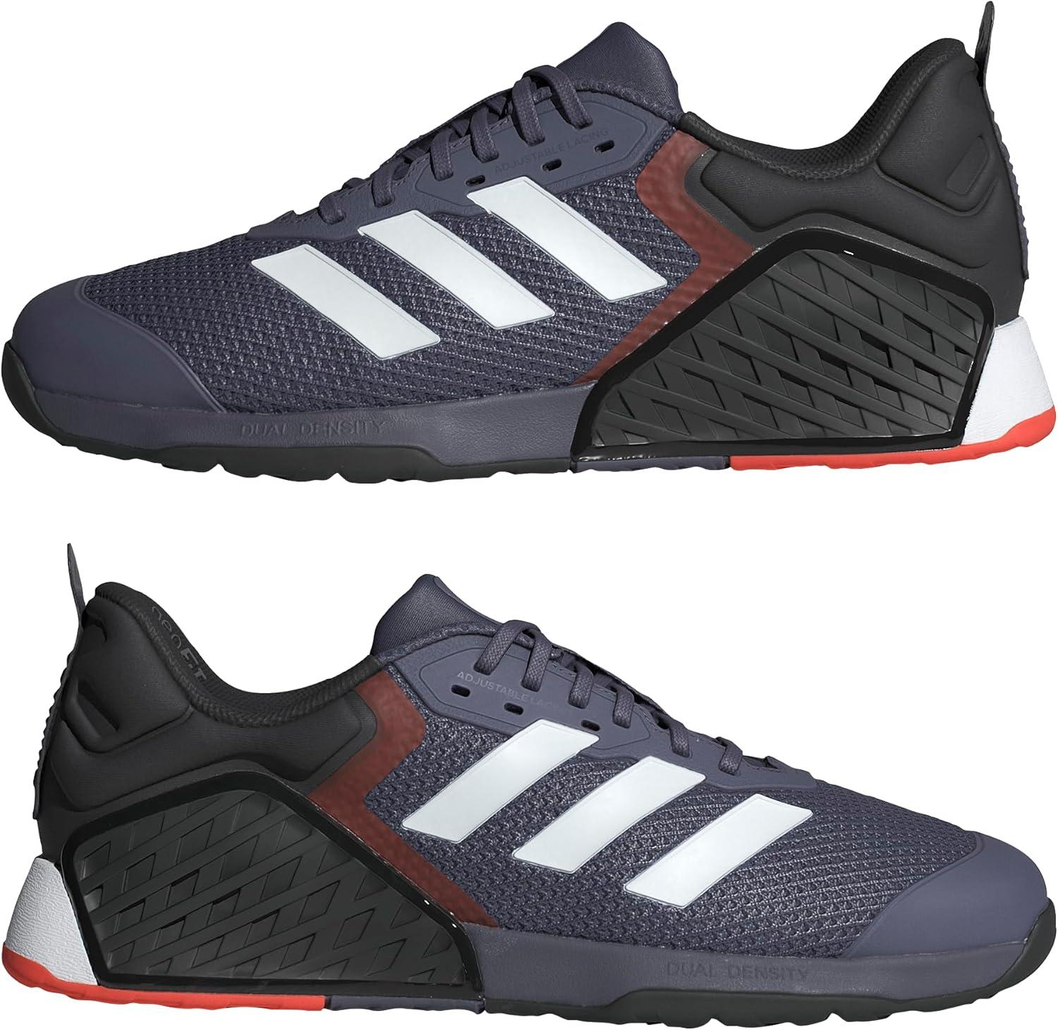 imageadidas UnisexAdult Dropset 3 Training SneakerPreloved VioletWhiteEasy Coral