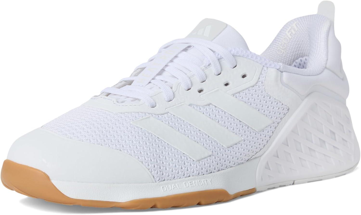 imageadidas UnisexAdult Dropset 3 Training SneakerWhiteCrystal WhiteCrystal White