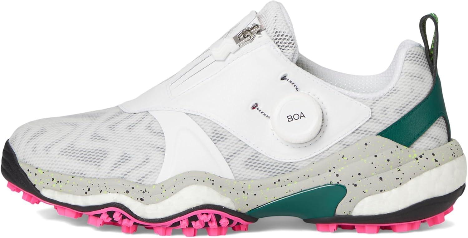 imageadidas Womens Codechaos Boa 25 Spikeless Golf Shoes SneakerFootwear WhiteSilver MetallicCollegiate Green