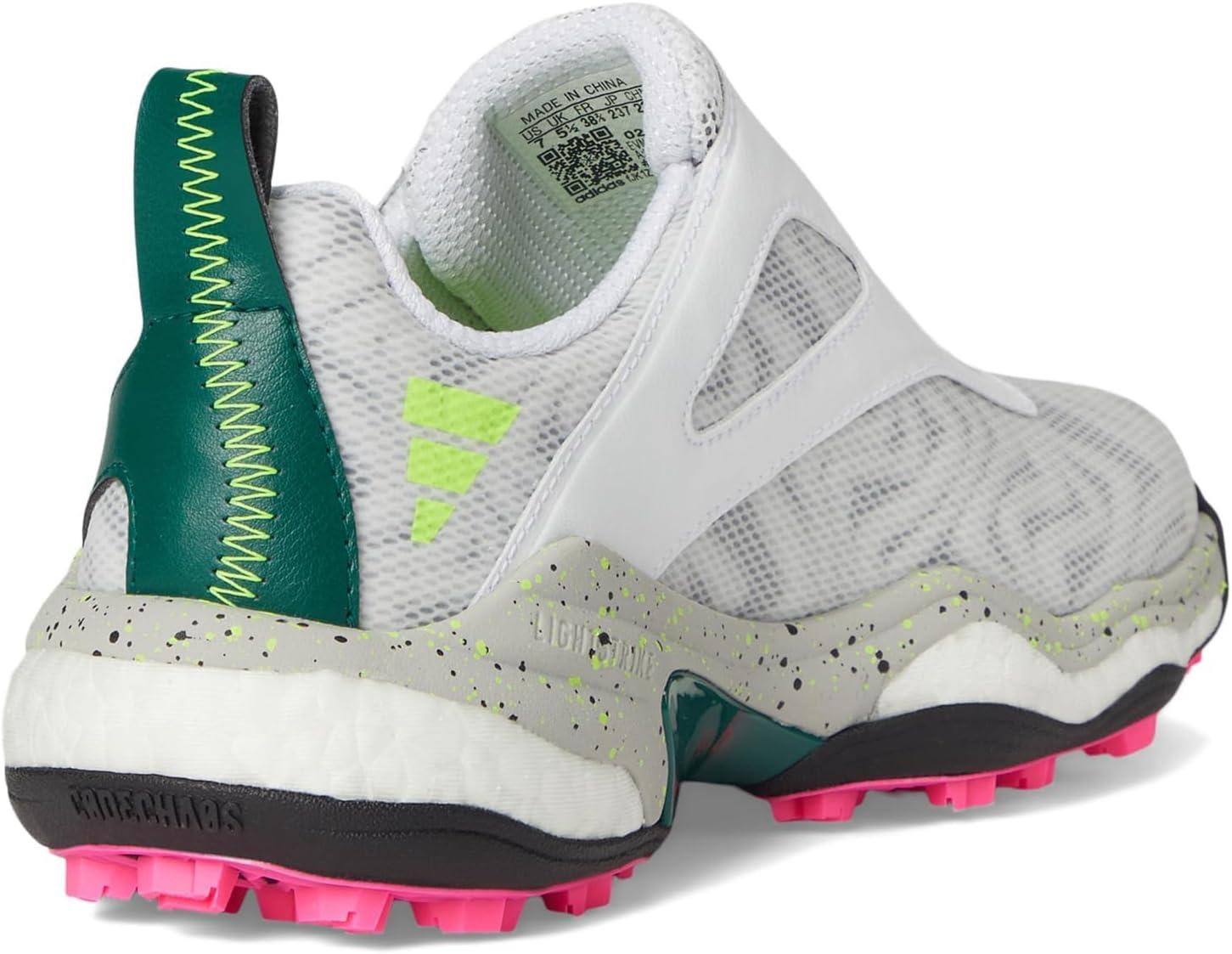 imageadidas Womens Codechaos Boa 25 Spikeless Golf Shoes SneakerFootwear WhiteSilver MetallicCollegiate Green