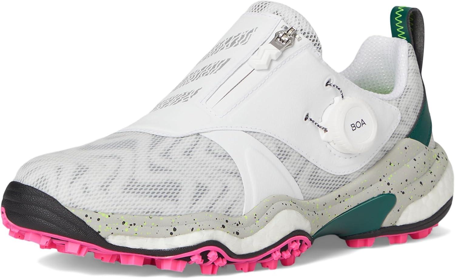 imageadidas Womens Codechaos Boa 25 Spikeless Golf Shoes SneakerFootwear WhiteSilver MetallicCollegiate Green