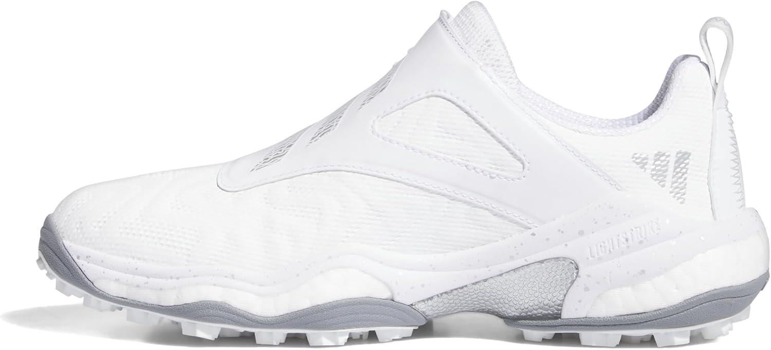 imageadidas Womens Codechaos Boa 25 Spikeless Golf Shoes SneakerFootwear WhiteSilver MetallicGrey Two