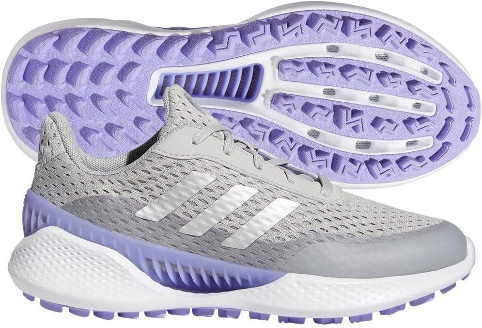 imageadidas Womens Summervent Spikeless Golf ShoesGrey TwoSilver MetallicLight Purple