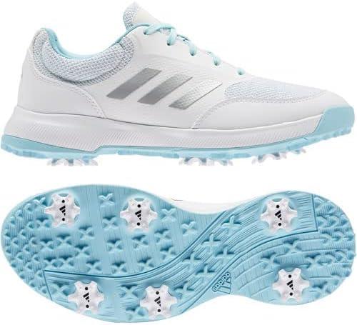 imageadidas Womens Tech Response 20 Golf ShoesWhiteSilver MetallicHazy Sky