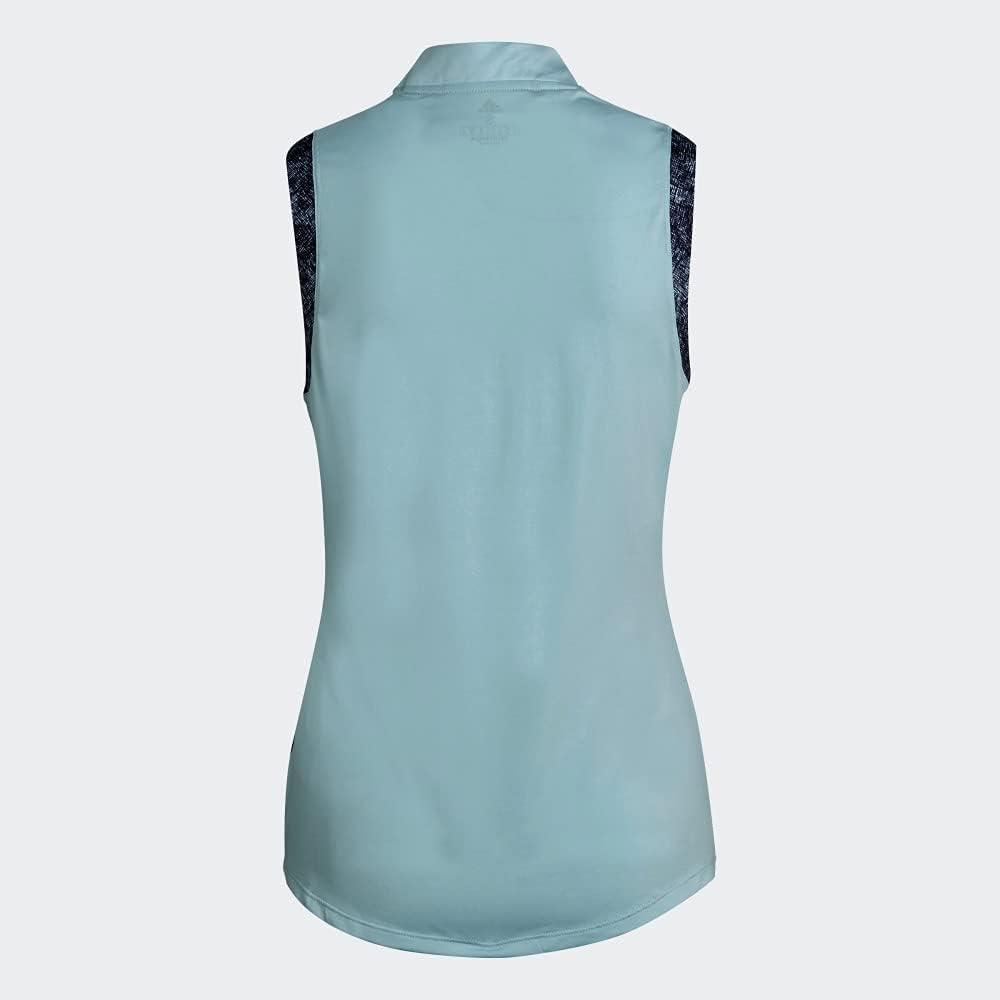 imageadidas Womens Ultimate365 Printed Sleeveless Golf Polo ShirtHazy Sky