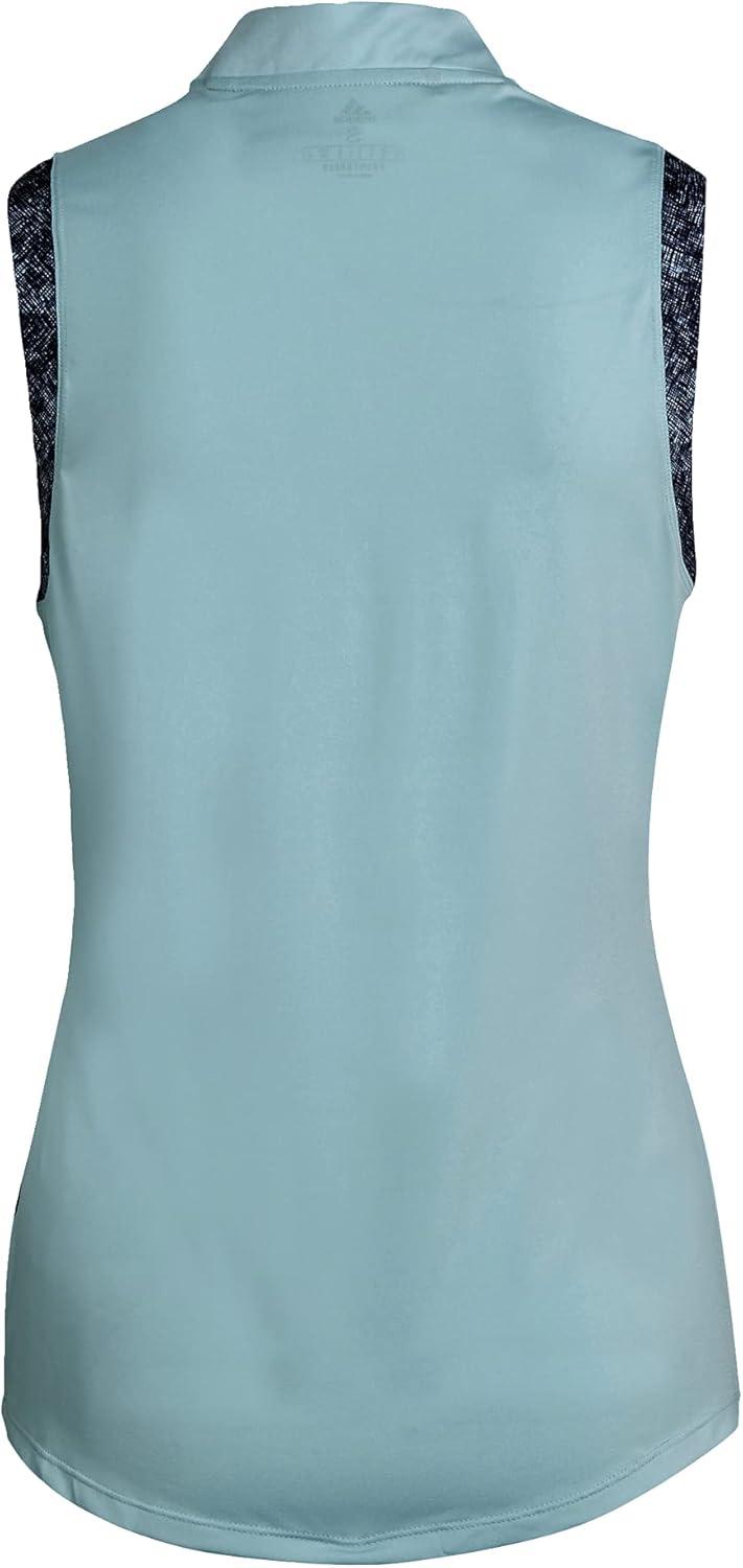 imageadidas Womens Ultimate365 Printed Sleeveless Golf Polo ShirtHazy Sky