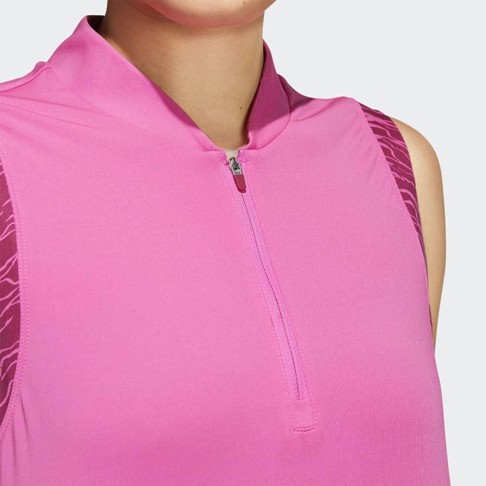 imageadidas Womens Ultimate365 Printed Sleeveless Golf Polo ShirtPink