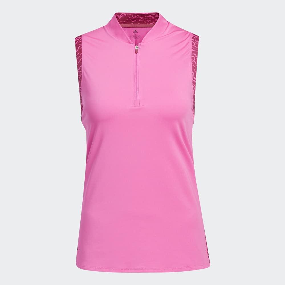 imageadidas Womens Ultimate365 Printed Sleeveless Golf Polo ShirtPink
