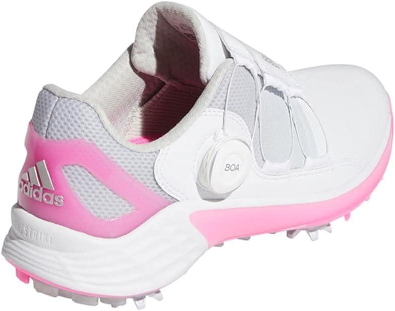 imageadidas Womens W Response Bounce 2 Golf ShoeWhiteSilverScreaming Pink