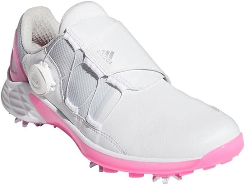 imageadidas Womens W Response Bounce 2 Golf ShoeWhiteSilverScreaming Pink