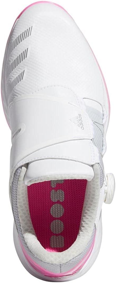 imageadidas Womens W Response Bounce 2 Golf ShoeWhiteSilverScreaming Pink