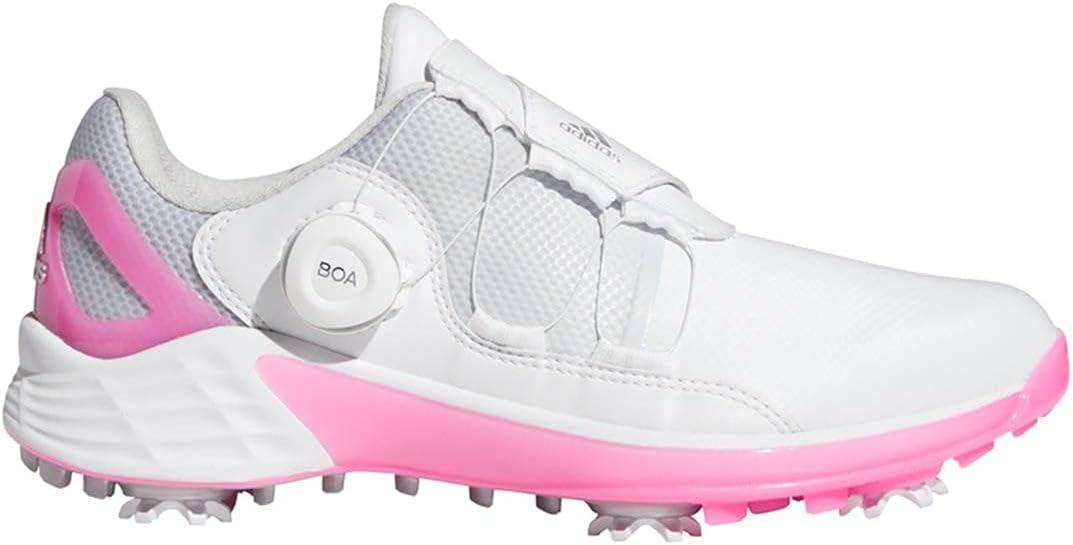 imageadidas Womens W Response Bounce 2 Golf ShoeWhiteSilverScreaming Pink