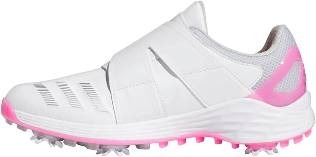imageadidas Womens W Response Bounce 2 Golf ShoeWhiteSilverScreaming Pink