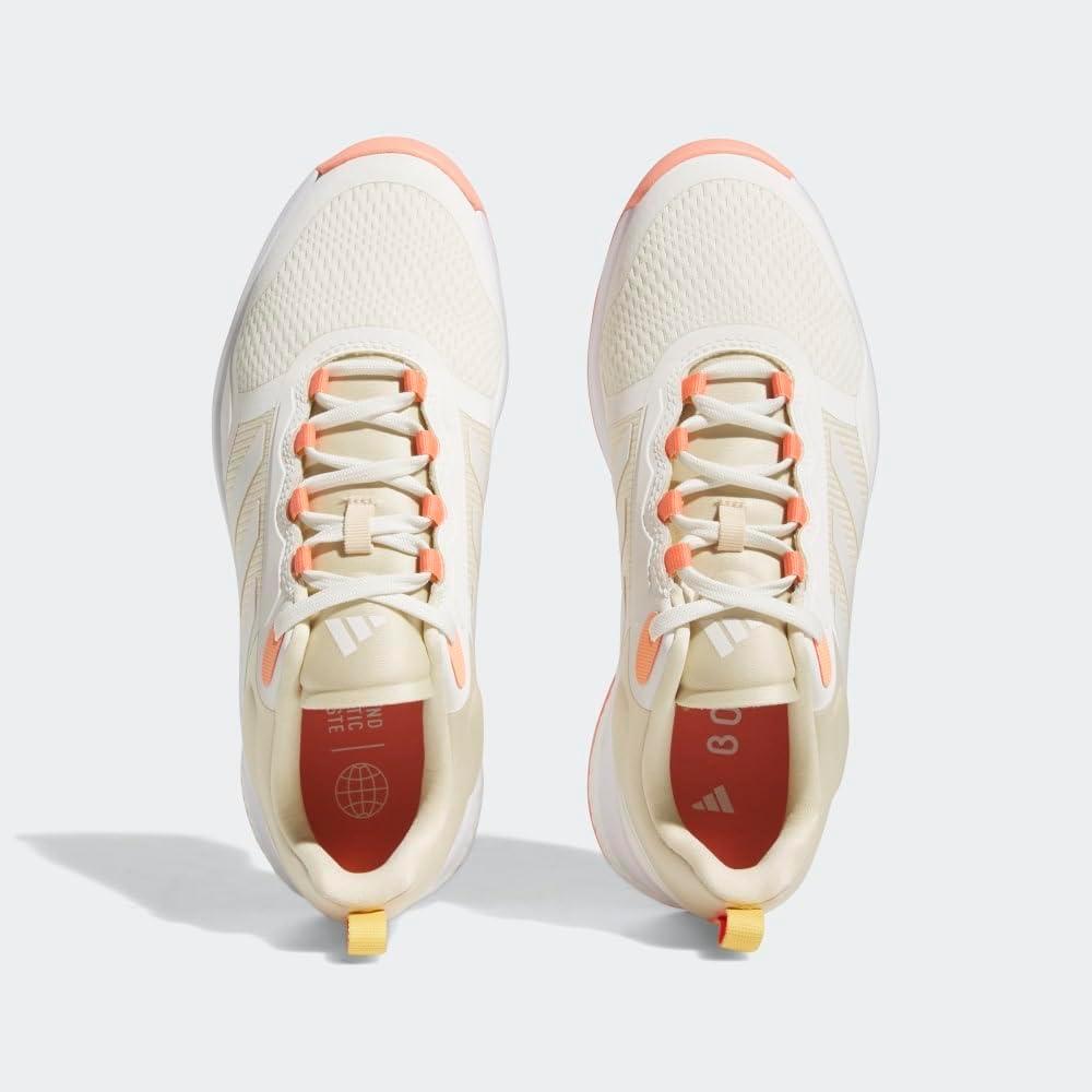 imageadidas Womens Zoysia Spikeless Golf ShoeChalk WhiteZero MetallicSand Strata