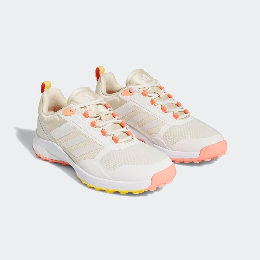 imageadidas Womens Zoysia Spikeless Golf ShoeChalk WhiteZero MetallicSand Strata