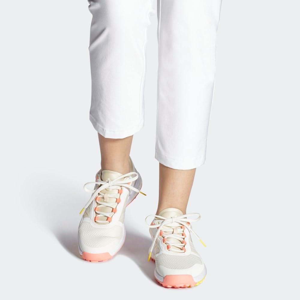 imageadidas Womens Zoysia Spikeless Golf ShoeChalk WhiteZero MetallicSand Strata