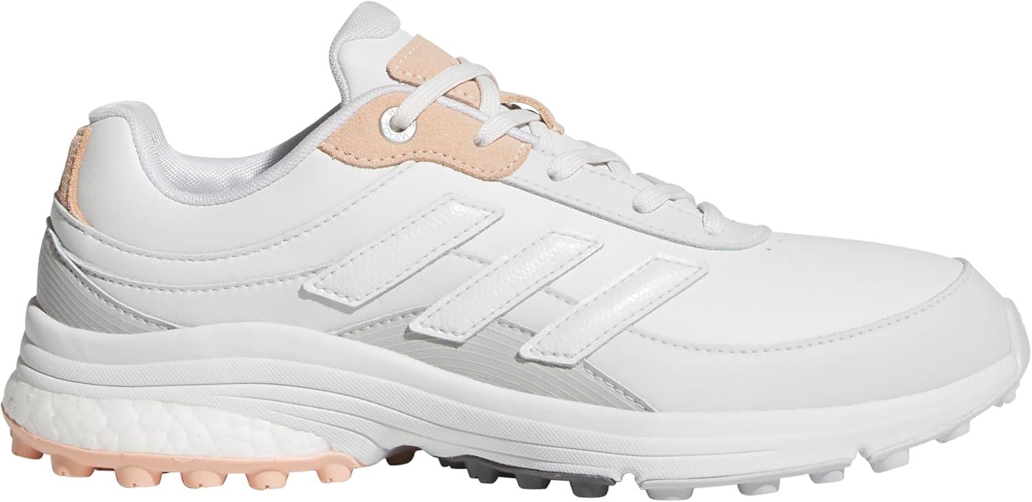 imageadidas Womens Zoysia Spikeless Golf ShoeDash GreyCrystal WhitePowder Coral