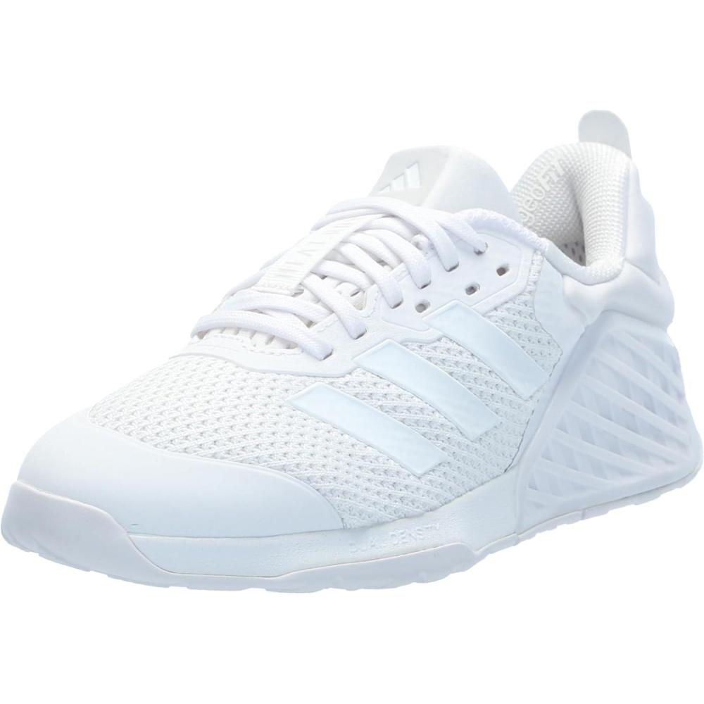 imageadidas UnisexAdult Dropset 3 Training SneakerWhiteCrystal WhiteCrystal White