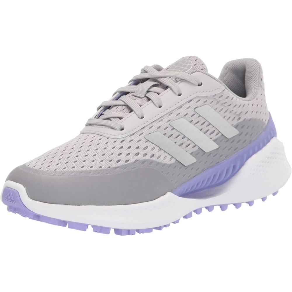imageadidas Womens Summervent Spikeless Golf ShoesGrey TwoSilver MetallicLight Purple