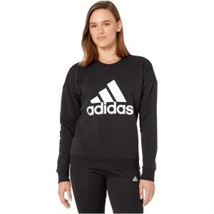 adidas Women’s Must Have Badge of Sport Crewneck Sweatshirt(Black)