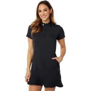 adidas Women’s Quarter Zip Frill Golf Dress(Black)