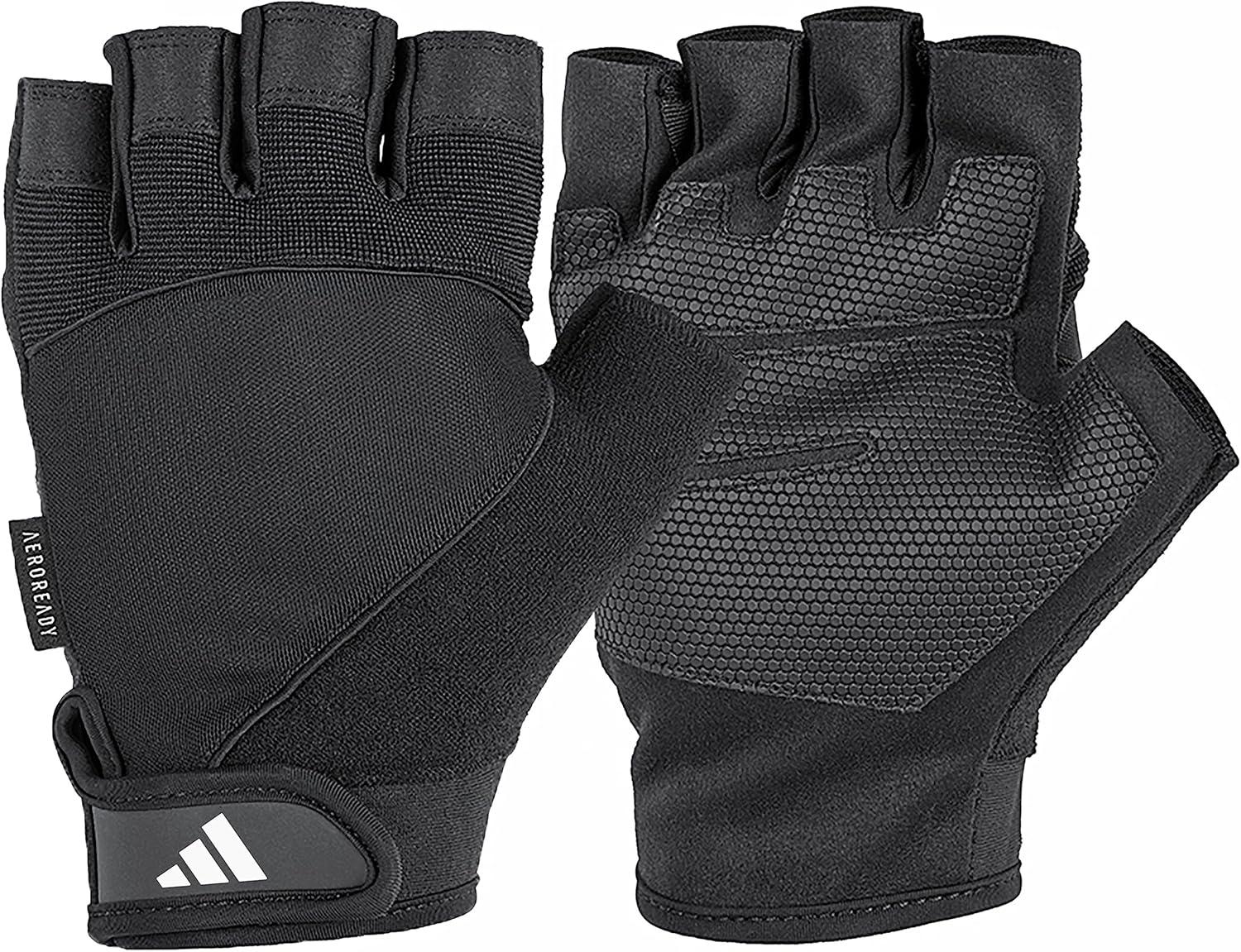 imageadidas Aeroready Performance Weightlifting Gloves Fingerless Workout GlovesBlack