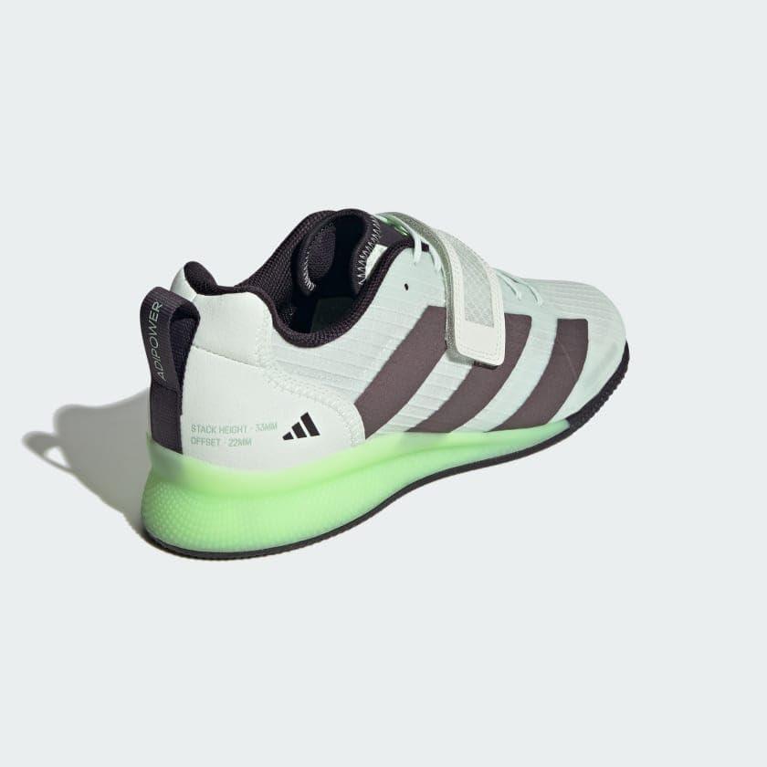 imageadidas UnisexAdult Adipower Weightlifting 3 ShoesCross TrainerCrystal JadeAurora MetallicGreen Spark