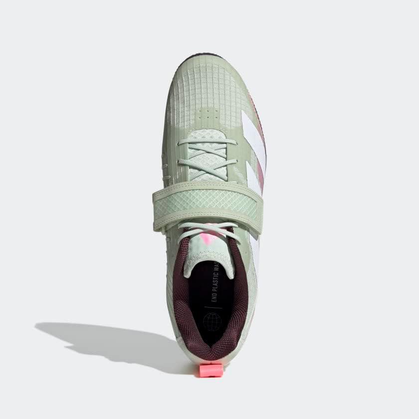 imageadidas UnisexAdult Adipower Weightlifting 3 ShoesCross TrainerLinen GreenCloud WhiteBeam Pink