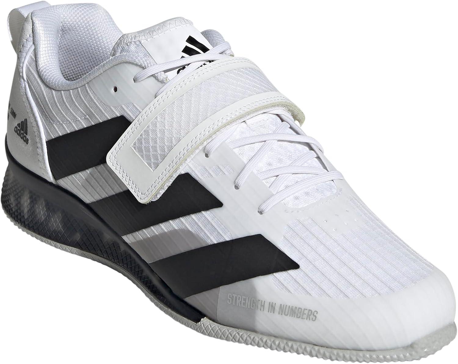 imageadidas UnisexAdult Adipower Weightlifting 3 ShoesCross TrainerWhiteBlackGrey