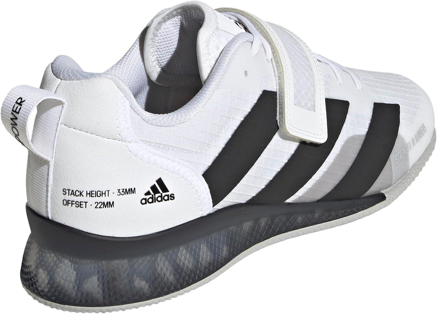 imageadidas UnisexAdult Adipower Weightlifting 3 ShoesCross TrainerWhiteBlackGrey